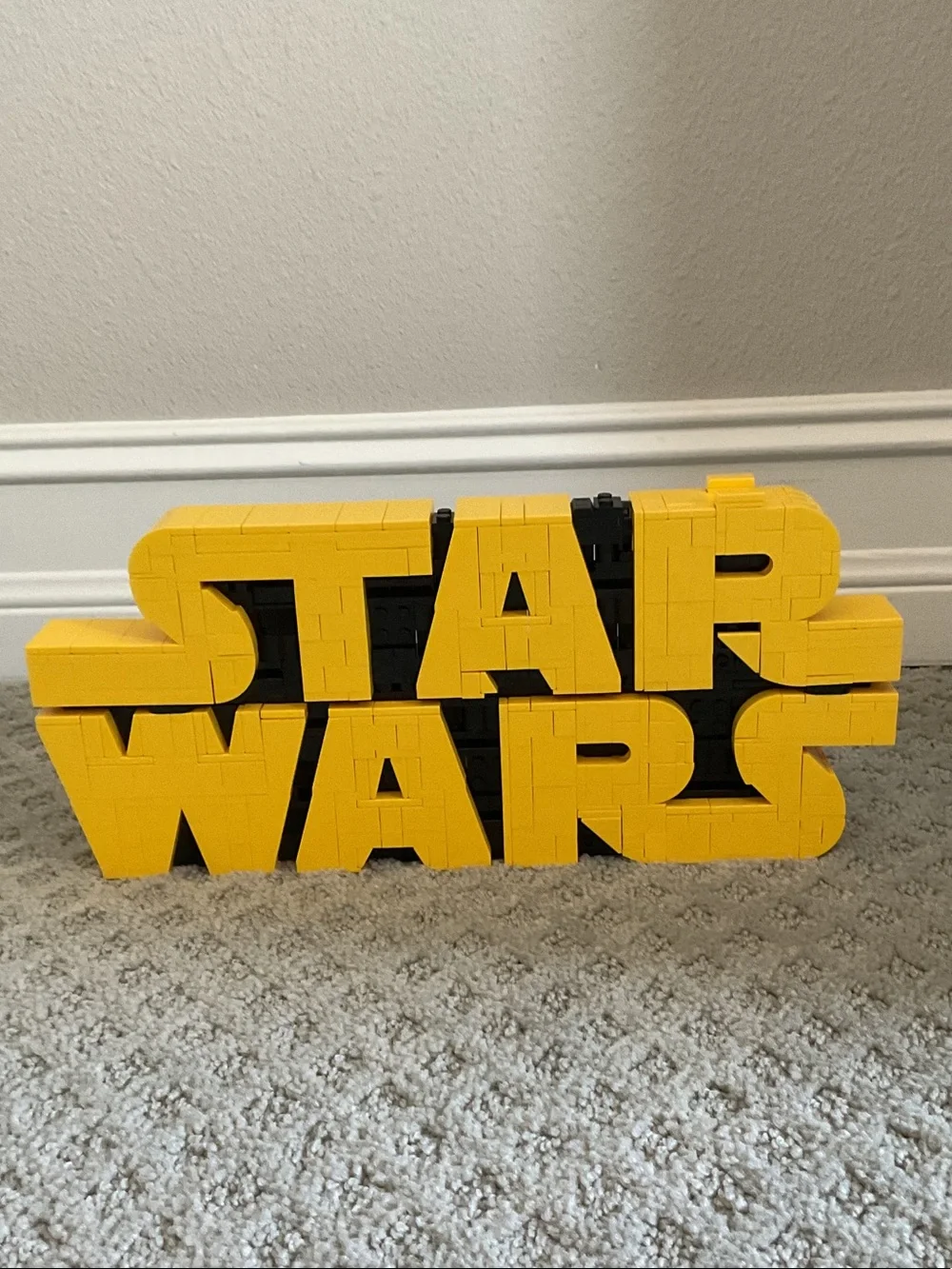 Lego Star Wars Yellow Logo Display
